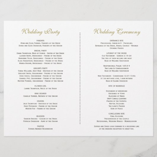 Herfstkrans Thanksgiving Bruiloftsprogramma Flyer (Achterkant)