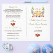 Herfstkrans Thanksgiving Bruiloftsprogramma Flyer (Enkel)