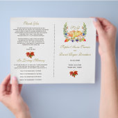 Herfstkrans Thanksgiving Bruiloftsprogramma Flyer (Hand)