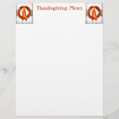 Herfstkrans Thanksgiving-menu (Voorkant)