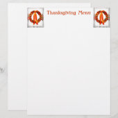 Herfstkrans Thanksgiving-menu (Voorkant / Achterkant)