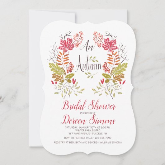Herfstkrans Uitnodiging (Voorkant)