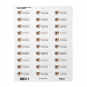 Herfstkrans van een vos etiket (Full Sheet)