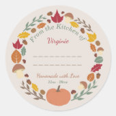Herfstkrans Zelfgemaakt met Love Label Sticker (Voorkant)