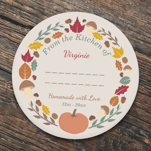 Herfstkrans Zelfgemaakt met Love Label Sticker
