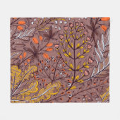 Herfstkruiden, bloemennaadloos. fleece deken (Voorkant (Horizontaal))
