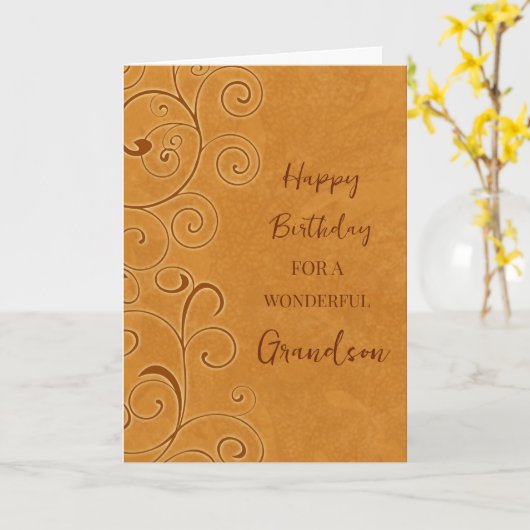 Herfstkrullen Kleinzoon Verjaardag Kaart