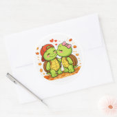 Herfstkus Ronde Sticker (Envelop)