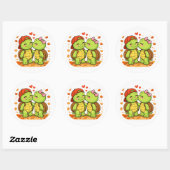 Herfstkus Ronde Sticker (Vel)