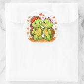 Herfstkus Ronde Sticker (Tas)