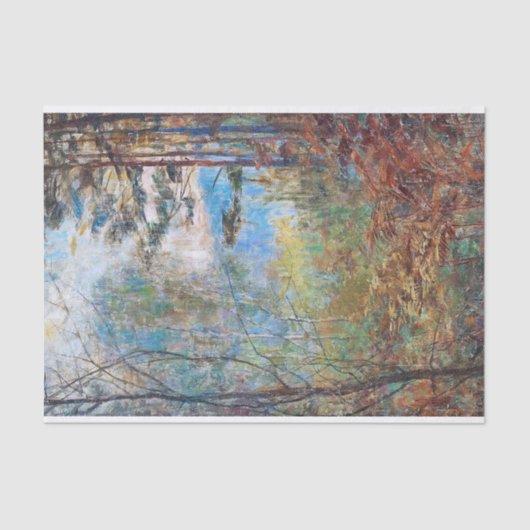 Herfstlandschap Beaumont-le-Roger, Normandië Tissuepapier (Voorkant)