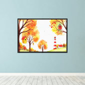 Herfstlandschap Canvas Afdruk (Insitu (Houten vloer))