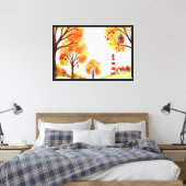 Herfstlandschap Canvas Afdruk (Insitu (Slaapkamer))