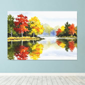 Herfstlandschap Canvas Afdruk (Insitu (Houten vloer))