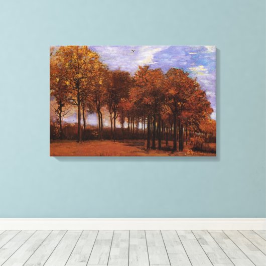 Herfstlandschap door Vincent van Gogh Canvas Afdruk (Insitu (Houten vloer))
