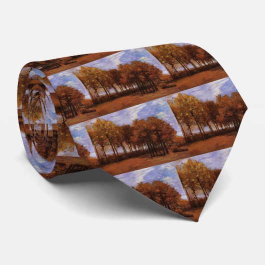 Herfstlandschap door Vincent van Gogh Stropdas (Opgerold)