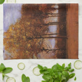 Herfstlandschap door Vincent van Gogh Theedoek (Gevouwen)
