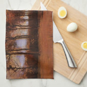 Herfstlandschap door Vincent van Gogh Theedoek (Quarter Fold)