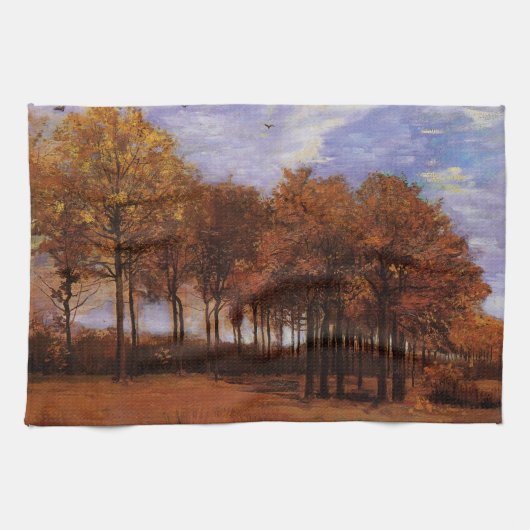 Herfstlandschap door Vincent van Gogh Theedoek (Horizontaal)