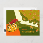 Herfstlandschap en Pompoen Thanksgiving Briefkaart (Voorkant / Achterkant)