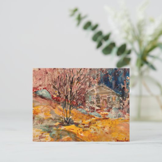 Herfstlandschap | George Luks Briefkaart (Staand voorkant)