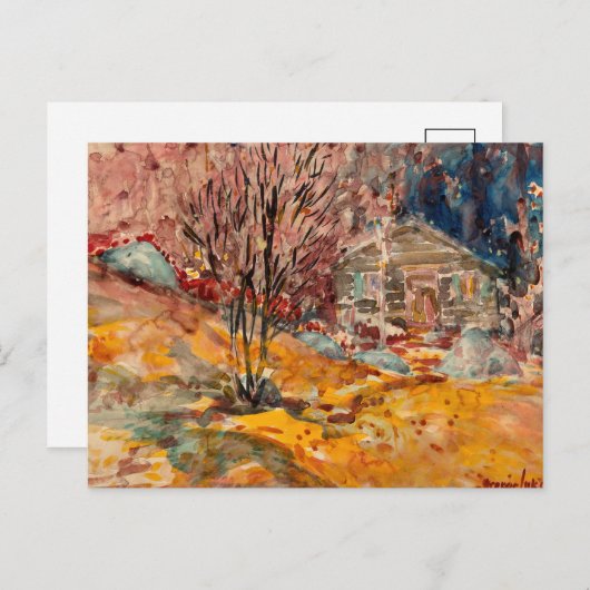Herfstlandschap | George Luks Briefkaart (Voorkant / Achterkant)