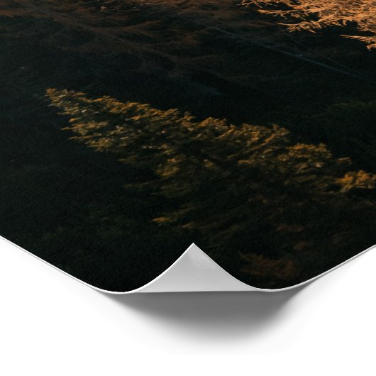 Herfstlandschap Herfstberg Uitzicht met geel Poster (Hoek)