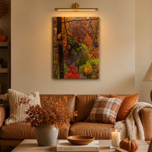 Herfstlandschap ingepakt canvas afdruk