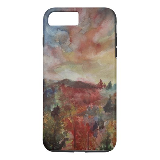 Herfstlandschap Kunst iPhone / iPad hoes (Achterkant)