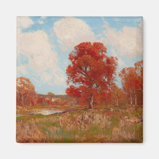 Herfstlandschap (landelijk landschap in de herfst) magneet (Voorkant)