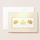 Herfstlandschap Luxe Thanksgiving Folie Kaarten (Voorkant met envelop)