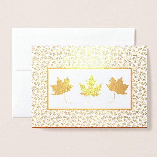 Herfstlandschap Luxe Thanksgiving Folie Kaarten (Voorkant met envelop)