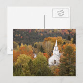 Herfstlandschap met kerk, Vermont, VS Briefkaart (Voorkant / Achterkant)