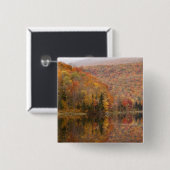Herfstlandschap met meer, Vermont, VS 2 Vierkante Button 5,1 Cm (Voorkant /achterkant)