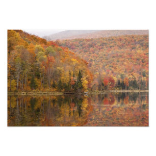 Herfstlandschap met meer, Vermont, VS 3 Foto Afdruk