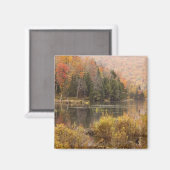 Herfstlandschap met meer, Vermont, VS 3 Magneet (Voorkant / Achterkant)