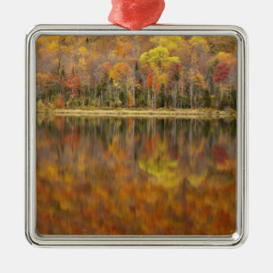 Herfstlandschap met meer, Vermont, VS Metalen Ornament