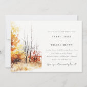 Herfstlandschap met roestige gele tint geruite wee kaart (Voorkant)