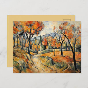 Herfstlandschap Moderne kunst Briefkaart