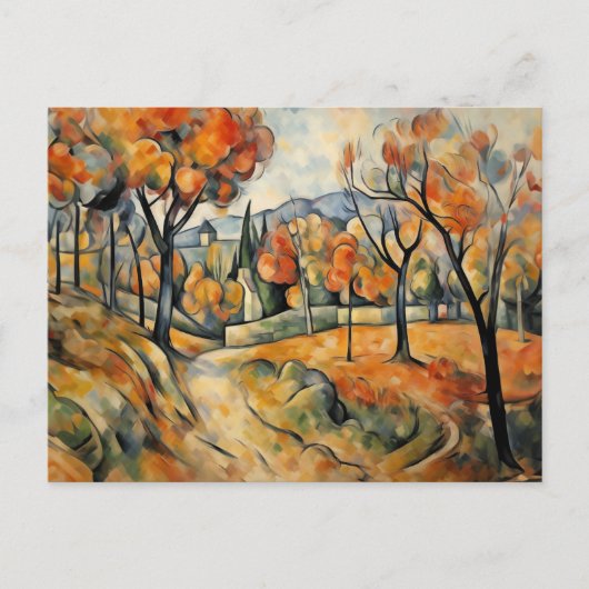 Herfstlandschap Moderne kunst Briefkaart (Voorkant)