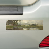 Herfstlandschap (Oude Nederlandse Kunst) (Nederlan Bumpersticker (Op auto)
