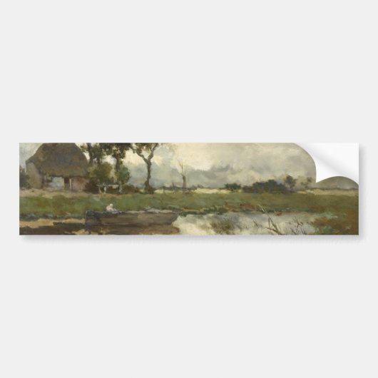 Herfstlandschap (Oude Nederlandse Kunst) (Nederlan Bumpersticker (Voorkant)