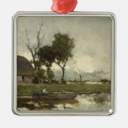 Herfstlandschap (Oude Nederlandse Kunst) (Nederlan Metalen Ornament (Voorkant)