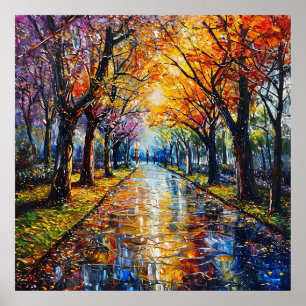 Herfstlandschap Poster