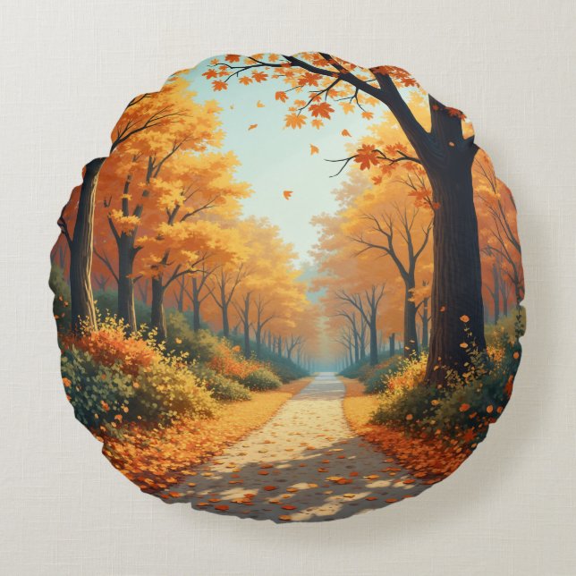 herfstlandschap rond kussen (Voorkant)