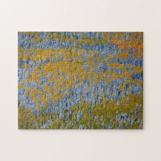 Herfstlandschap van een bos legpuzzel (Horizontaal)