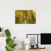 Herfstlandschap van Gele Bladeren Bos Poster (Thuiskantoor)