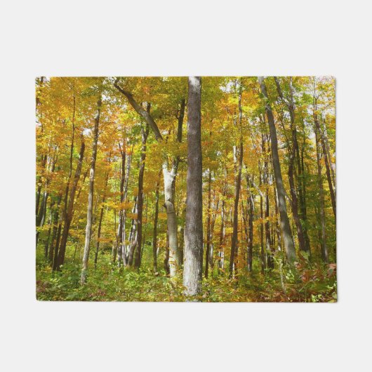 Herfstlandschap van Gele Bladeren Deurmat (Voorkant)