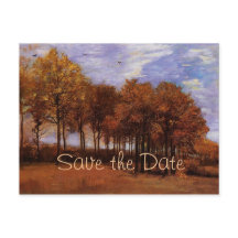 Herfstlandschap van Van Gogh. Sla de datum op