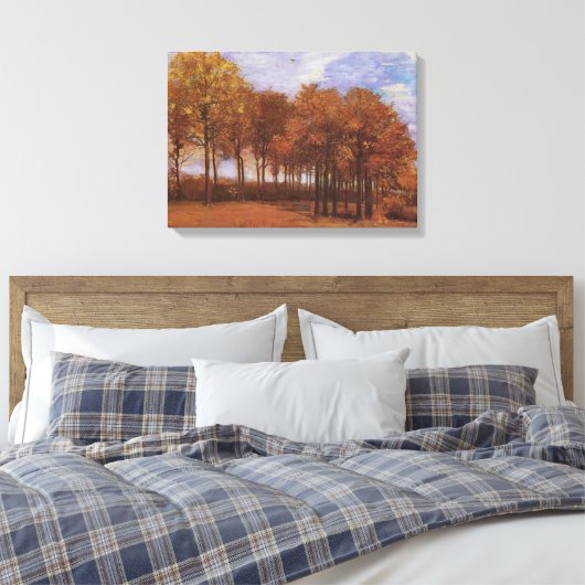 Herfstlandschap - Vincent van Gogh Canvas Afdruk (Insitu (Slaapkamer))